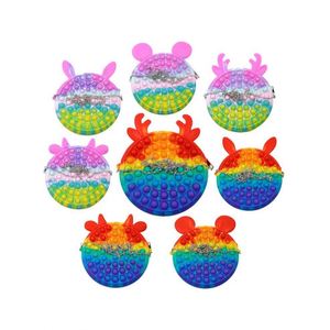 Jouet sensoriel à bulles à presser en silicone et PVC, motif animal de dessin animé, pour enfants de 6 ans et plus, unisexe - Product Image 1