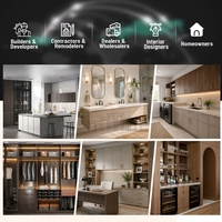 Armoires de cuisine contemporaines sur mesure |   Conception de cuisine complète et de menuiserie pour une nouvelle maison |   Ensemble d'armoires de cuisine modernes sur mesure