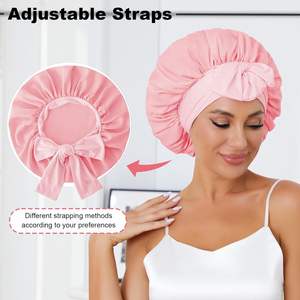 Chapeau de maternité à large bord en satin avec nœud en ruban satiné, soin des cheveux, foulard pour femmes, sommeil décontracté - Product Image 4