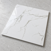 Carreaux de céramique pleine masse 600x600mm, aspect marbre blanc, gris, taupe, poli, pour murs et sols de bureaux et centres commerciaux