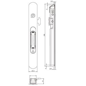 STG34 — crochet de verrouillage à 1 face <span class=keywords><strong>pour</strong></span> porte coulissante STG34, haute qualité - Product Image 2