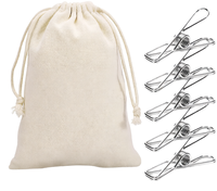 Paquete de 40 Pinzas de Ropa Resistentes para Exteriores, Pinzas de Acero Inoxidable con Diámetro de 1.5 mm y Longitud de 54 mm