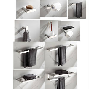 Salle de bains Accessoires SUS304 Acier Inoxydable Miroir Serviette Bar Hôtel Suspendus Ensemble Porte-Serviettes - Product Image 6