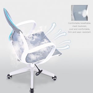 Chaise de bureau ergonomique moderne à dossier moyen en maille, nouvelle conception, pour cadres et employés, avec hauteur réglable - Product Image 6