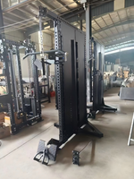 Machine intégrée de musculation à double poste pour tirage à la corde et lat pulldown |   Gymnase à domicile robuste |   Équipement d'entraînement pour la force musculaire du dos