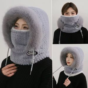 Progress Women's Plush Balaclava Beige Pink Warm Neck Warmer Face Mask For Winter Outdoor Cycling Windproof Hat - Product Image 4