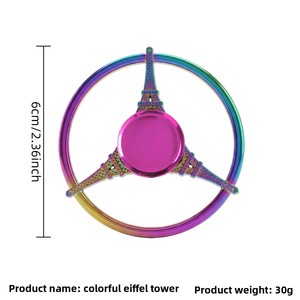Spinner anti-stress en alliage de zinc plaqué couleur brillante, jouet de bureau pour adultes, vente en gros - Product Image 6