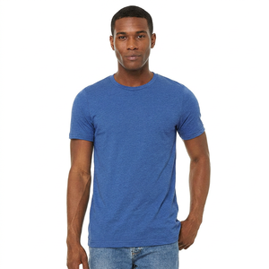 T-shirt unisexe à manches courtes en jersey pour adulte, gris chiné, bleu roi, haute qualité, impression personnalisée, t-shirt vierge - Product Image 1