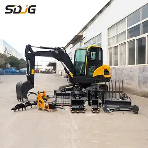 Miễn phí vận chuyển EPA máy xúc 3.5ton 4 tấn Kubota động cơ Crawler Digger trang trại sử dụng minibagger 1 tấn Mini Máy xúc để bán