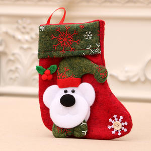 Vente chaude Noël Elk Bonhomme De Neige Chaussettes Ornements Broderie Bas De Noël Bonbons Cadeau Sac - Product Image 6