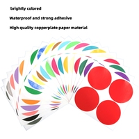 Stiker Dot Perekat Sendiri 100mm Multi Warna Ramah Lingkungan Dapat Disesuaikan Label Lingkaran Kosong Dapat Ditulis Pengkodean Warna Promosi