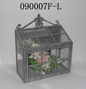 Vente en gros <span class=keywords><strong>Mini</strong></span> <span class=keywords><strong>serre</strong></span> de jardin en verre Vintage Rustic Warmhouse - Product Image 3