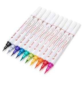 STA <span class=keywords><strong>PRO</strong></span> Real <span class=keywords><strong>Brush</strong></span> Bolígrafos de acuarela, juego de 91 colores únicos para crear ilustraciones, caligrafía y efectos de acuarela - Product Image 1