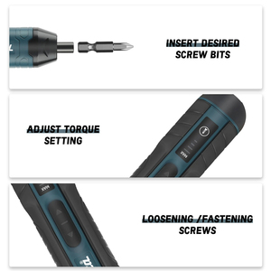 สำหรับไขควงไร้<span class=keywords><strong>สาย</strong></span> <span class=keywords><strong>Makita</strong></span> 3.6V ลิเธียมไอออน ขนาด 1/4 นิ้ว แรงบิด 5 นิวตันเมตร 4 ระดับความเร็ว ชาร์จผ่าน USB ได้ ใช้แบตเตอรี่ลิเธียมไอออน สำหรับงาน DIY ในบ้าน - Product Image 2