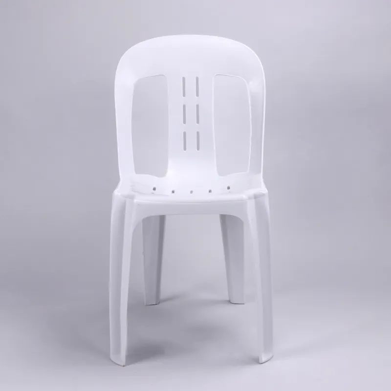 Vente en gros de chaises de jardin empilables en plastique blanches pour pique-nique