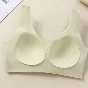 เสื้อกล้ามไร้ตะเข็บไซส์ใหญ่ แบบมีฟองน้ำในตัว ไม่มีโครงเหล็ก ช่วยกระชับหน้าอก ผ้าด็อบบี้บาง กระชับสัดส่วน ยกกระชับ - Product Image 3