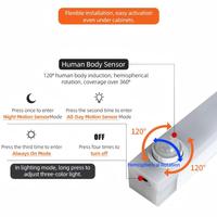 Nouvelle Conception Tête de Capteur Rotative 360 Degrés Couverture Complète Capteur de Mouvement Intelligent Barre Lumineuse LED à Température de Couleur Réglable Veilleuse à Détection