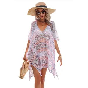 Hot Selling Woven Polyester Swimsuits Cover Ups Plus Size Tassel Bikini Bathing Suit For Women Coverups