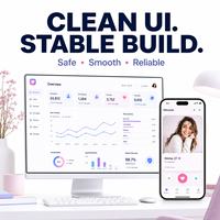 Développement d'applications de rencontre et de mise en relation sur les réseaux sociaux personnalisées pour iOS et Android avec profils d'utilisateurs, correspondance par swipes et chat instantané
