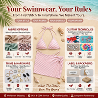 Maillot de bain bikini pour femme personnalisé, nouveau style, imprimé, cache-maillot, maillot de bain à couleurs contrastées, ensemble trois pièces