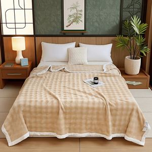 Luxury Modern Knitted Printed Flannel <b>Blanket</b> Breathable Skin-Friendly Eco-Friendly for Travel and All-Season Bedding & Decor - Product Image 1