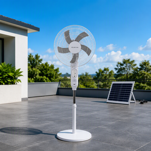 Direktlieferung ab Werk ORG-188 Solar-Ladeventilator mit Beleuchtungslampe 16 Zoll 20W ABS-Material Modell ORG-198 - Product Image 3