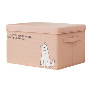 Cartoon Dog Folding <b>Storage</b> <b>Box</b> With Lid Large Capacity Fabric Clothes Organizer For Kids Toys Bedroom Organization - Product Image 2