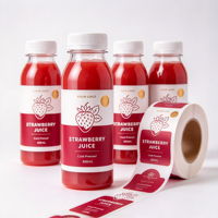 Étiquettes personnalisées pour bouteilles de jus, autocollants imperméables pour bouteilles de boissons, autocollants adhésifs pour l'emballage de jus de fruits