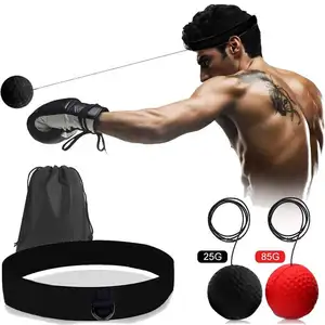 Ensemble de balles réflexes de boxe avec bandeau Entraînement sportif de vitesse Punch <span class=keywords><strong>Fight</strong></span> React Head Ball - Product Image 1
