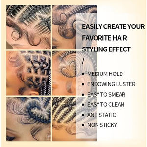 Gel Fijador para Peinar el Cabello Rizado, Seco y Encrespado, Resistente al Agua, Fijación Fuerte, Sin Crueldad, 100 g, Marca Privada - Product Image 6