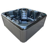 Bain à remous avec jets d'air et d'eau, massage combiné, bain à remous chauffable, spa extérieur