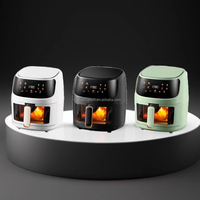 Friteuse à air intelligente carrée OEM 8 litres avec écran couleur tactile, style moderne, multifonctionnelle, électrique, 5L, pour la cuisson et la grillade domestique