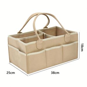 Cesta de Almacenamiento de Pañales y Toallitas para Bebé, Portátil, de Fieltro, de 15 Pulgadas, para Recién Nacidos - Product Image 4