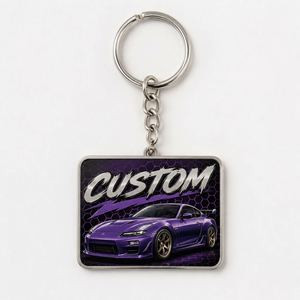 Porte-clés personnalisés en alliage de zinc avec chaîne métallique, émail souple ou dur, paillettes et impression UV, pour souvenirs et logos sur mesure – Vente en gros - Product Image 3