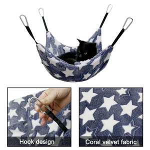 Sac <span class=keywords><strong>de</strong></span> sieste à motifs étoiles pour animaux domestiques, sac à balançoire, Cage, hamac pour ver Rat planeur et autres petits animaux - Product Image 6