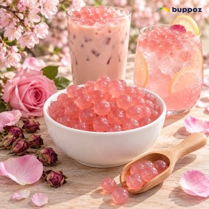 Billes de fruits éclatantes en vrac pour milk-tea, desserts, cafés, boulangeries, glaces pilées et smoothies – Boba éclatant à la cerise - Product Image 3