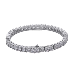 Spring Buckle <b>Copper</b> <b>Copper</b> Micro-inlaid Zircon Single-row <b>Bracelet</b> Hip-hop <b>Bracelet</b> Tanjing Fashion Lijing Necklace - Product Image 4