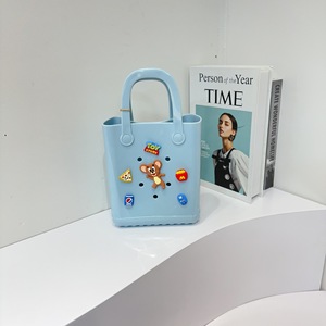 Bolsa de playa, cesta para lavar verduras, bolsa de gelatina, nueva bolsa de mano informal impermeable de EVA con diseño de dibujos animados y orificios DIY, transfronteriza - Product Image 5