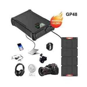 แผงโซลาร์เซลล์ขนาดเล็ก 30W 18W แบตสำรองพลังงานแสงอาทิตย์กลางแจ้ง 36000mAh 133.2Wh สถานีพลังงานแบบพกพา ช่องเสียบที่จุดบุหรี่ สำหรับการเดินป่า ท่องเที่ยว และการใช้งานในชีวิตประจำวัน - Product Image 1