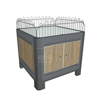 Comptoir de présentation de chaussures portable en acier inoxydable grande capacité, taille personnalisée, économique, qualité garantie, promotion, caisse