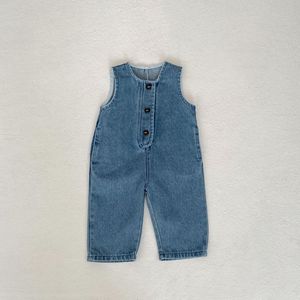 Collection Printemps 2025 – Ensemble 2 pièces décontracté unisexe pour bébés de 0 à 3 ans : Gilet en jean rayé respirant et pantalon long d'<span class=keywords><strong>escalade</strong></span> - Product Image 6