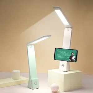 調節可能なアーム付きLEDデスクランプ充電式読書灯、ホームオフィス研究用の折りたたみ式アイケアテーブルライト
