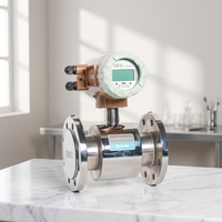 Integrated Digital Electromagnetic Electronic Flowmeter Stainless Steel 4-20mA RS485 Modbus PTFE Lined Liquid Water Sewage Oil