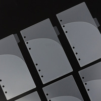 Personnalisé A7 A6 PP Enveloppes Espèces 6 Onglets 2 Poches Zipless Argent Enveloppe Feuilles Mobiles 6 Trous Espèces Budget Enveloppes Index Diviseurs