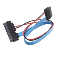 Kabel DATA Optik Hard Drive SATA 7+6 hingga 7+15pin dengan Selubung PVC, Kompatibel untuk Notebook Laptop Perekam Video, Kabel 13Pin ke 22Pin
