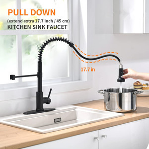 <span class=keywords><strong>Robinet</strong></span> d'évier moderne à double mode en acier inoxydable avec sortie d'eau chaude et froide, avec fonction extractible, base à ressort pour <span class=keywords><strong>robinet</strong></span> de cuisine transfrontalier - Product Image 2
