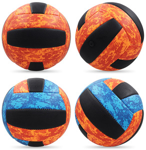 Numéro de particule Ballons de volley-ball en PVC personnalisés de taille 5, vente en gros, couture à la machine, pour compétition et entraînement, vente directe d'usine - Product Image 5