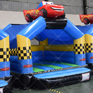 Coche de carreras Castillo hinchable Niños Jumper Bouncer Pequeña Casa de rebote de salto inflable Comercial Blue Jumper para alquiler de fiesta - Product Image 2