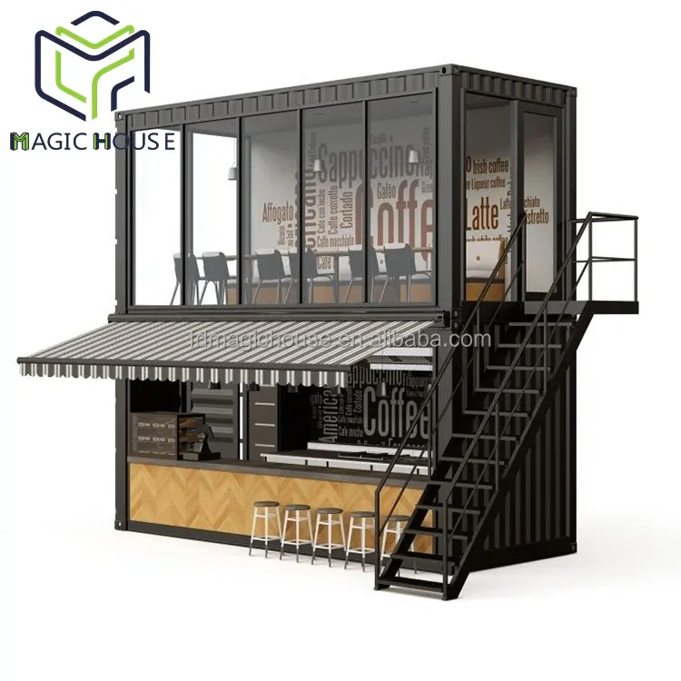 Magic House Ice Cream Shop Container Food Restaurant Container Bar With Aluminum Window Steel Door