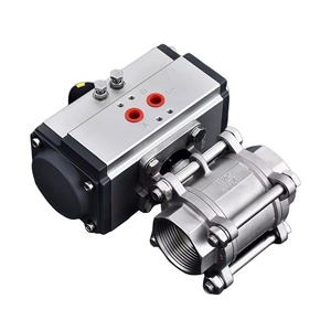 Vanne à boisseau sphérique pneumatique personnalisée OEM, 3 pièces filetées en acier inoxydable SS304/316 DN15-100 avec joint en PTFE de qualité alimentaire - Product Image 3